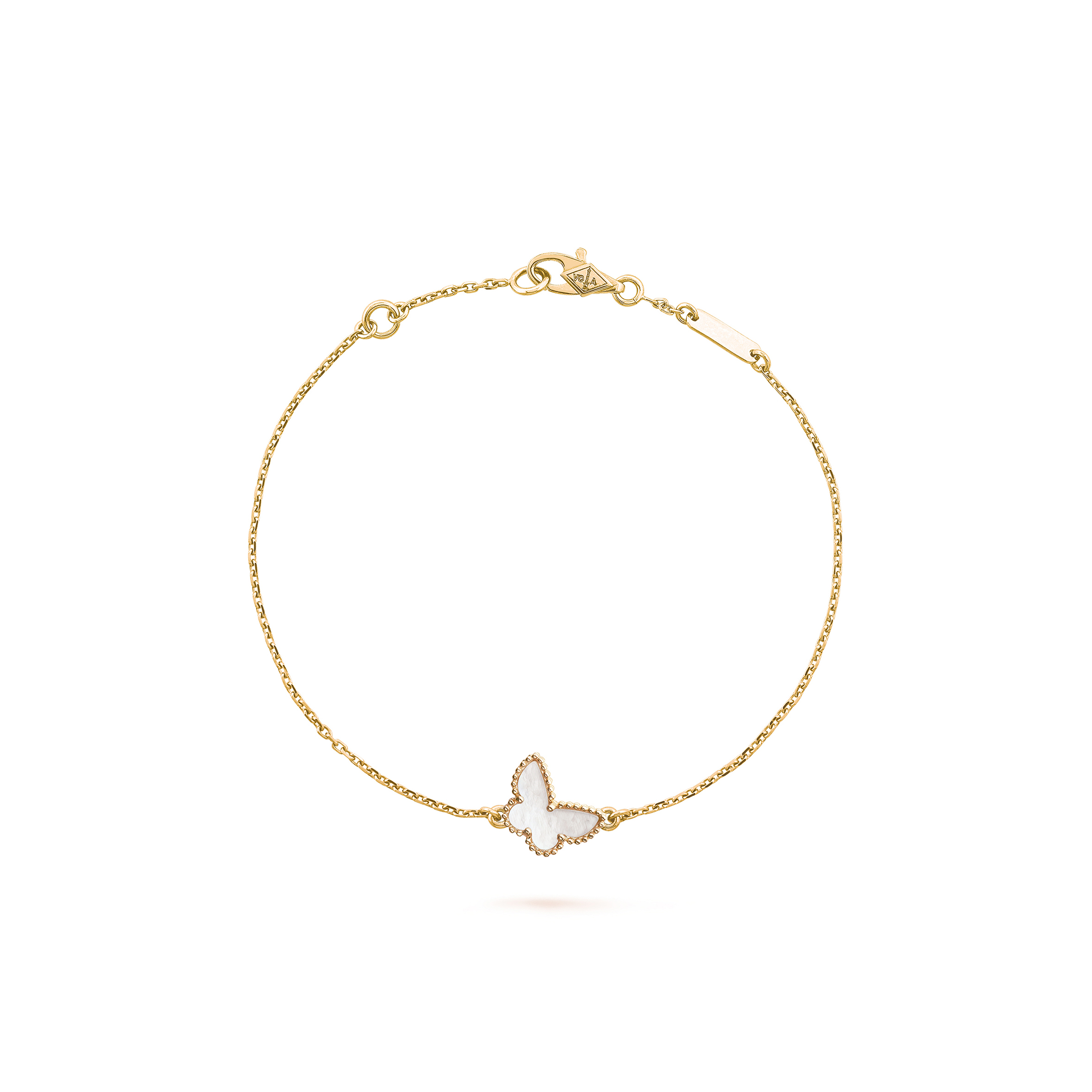 VAN CLEEF ARPELS SWEET ALHAMBRA BUTTERFLY BRACELET - YELLOW GOLD, MOTHER-OF-PEARL  VCARF69000